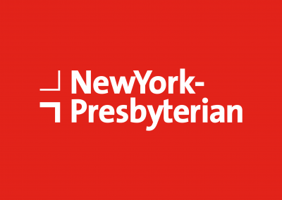 Red square logo, white text "New York-Presbyterian"