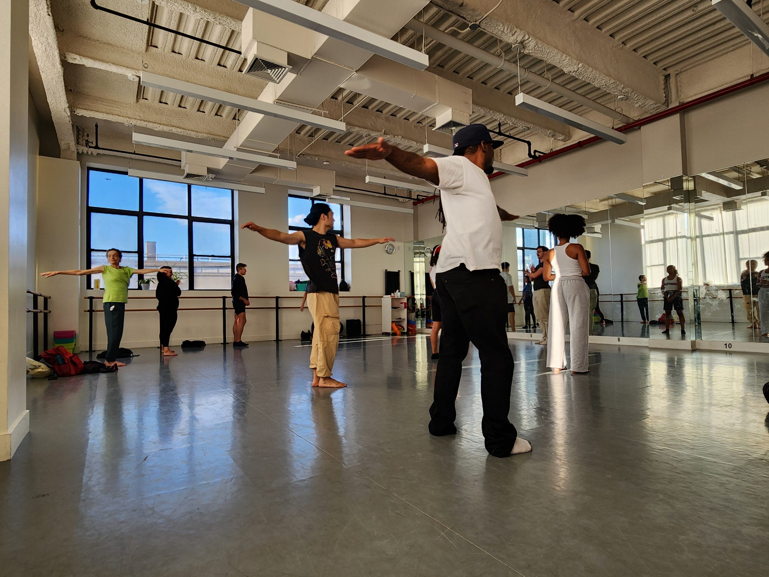 Dancers in studio class